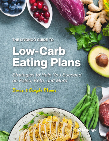 THE LIVONGO GUIDE TO Low-Carb Eating Plans - Vermont