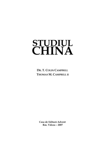 STUDIUL CHINA - Internet Archive