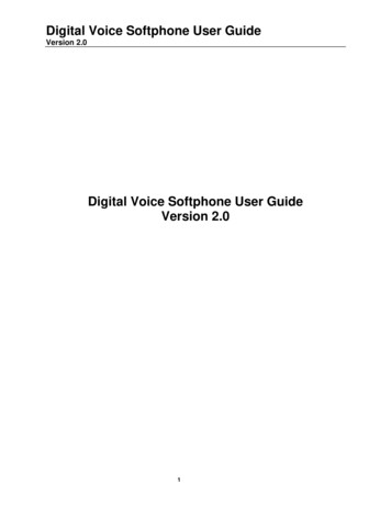 Digital Voice Softphone User Guide - StarHub