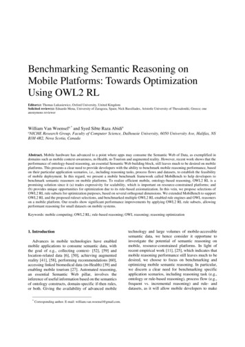 Benchmarking Semantic Reasoning On Mobile Platforms: Towards .