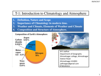T-1: Introduction To Climatology And Atmosphere - Yola