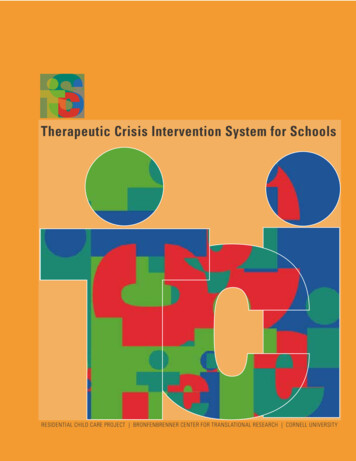  E Erapeutic Crisis Intervention System For Schools