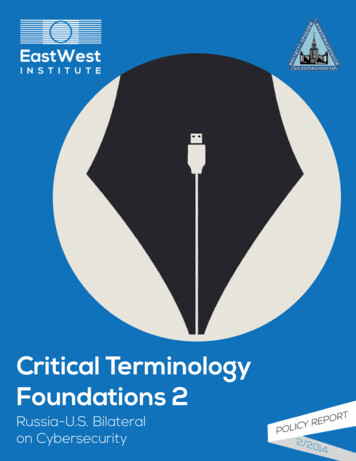 Critical Terminology Foundations 2 - ETH Z