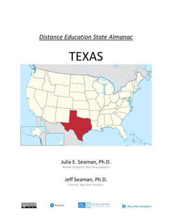 Distance Education State Almanac TEXAS - Bay View Analytics