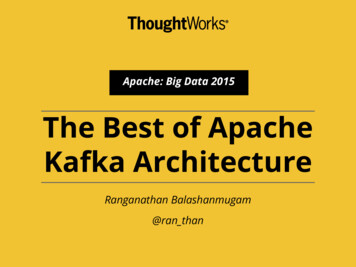 Apache: Big Data 2015 Kafka Architecture The Best Of Apache
