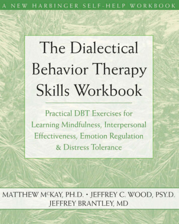 The Dialectical Behavior Therapy Skills Workbook - Tumblr