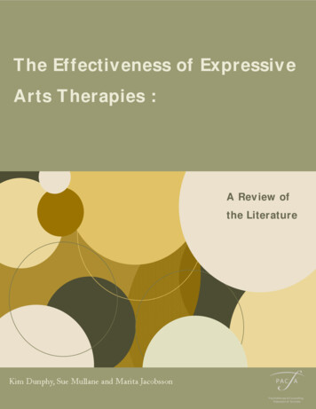 The Effectiveness Of Expressive Arts Therapies