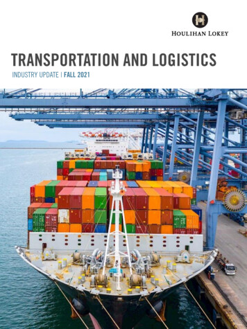 Houlihan Lokey Transportation And Logistics Update