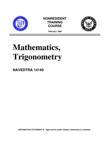 Mathematics, Trigonometry - Construction Knowledge 