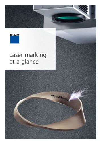 Laser Marking At A Glance - Co. KG TRUMPF