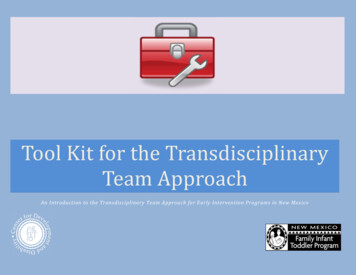 Tool Kit For The Transdisciplinary Team Approach