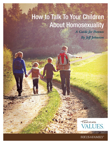 How To Talk To Your Children About Homosexuality