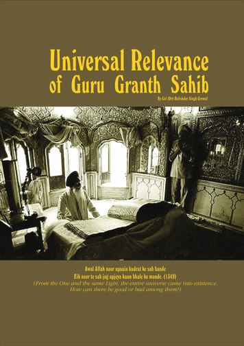 Of Guru Granth Sahib