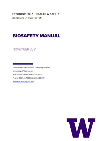 Biosafety Manual - EHS