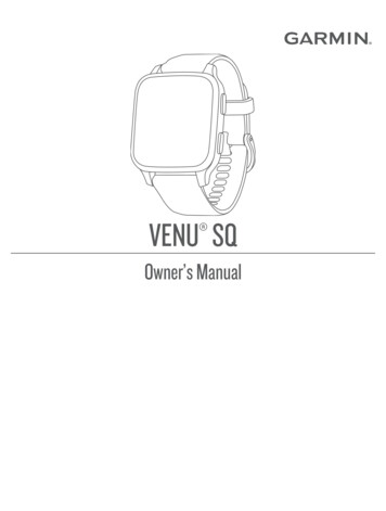 Owner's Manual VENU SQ - Garmin