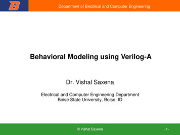 Behavioral Modeling Using Verilog-A