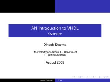 AN Introduction To VHDL - Overview