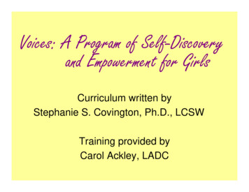 Voices: A Program Of Self-Discovery And Empowerment For 