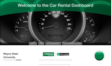 Welcome To The Car Rental Dashboard - TravelWayne