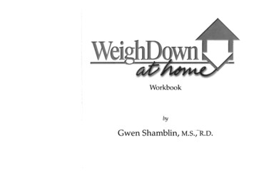 Workbook - Weigh Down Ministries