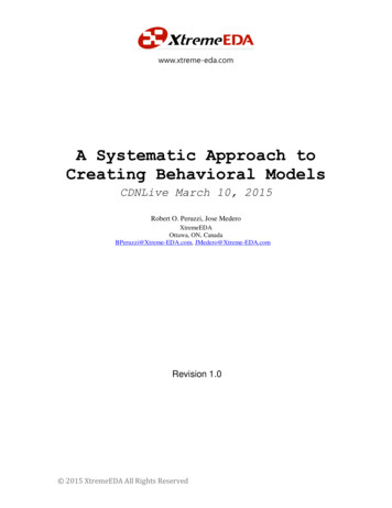 A Systematic Approach To Creating Behavioral Models