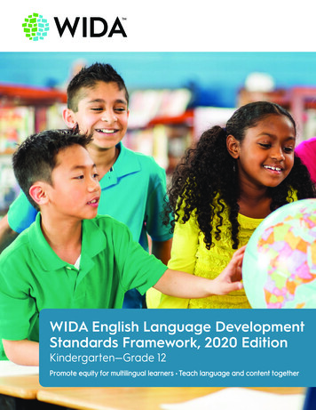 WIDA English Language Development Standards 