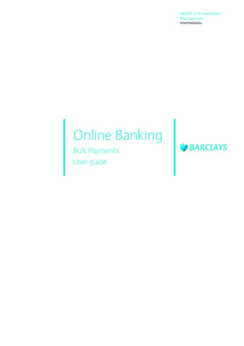 Bulk Payments User Guide - Barclays