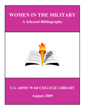 WOMEN IN THE MILITARY - Army War College