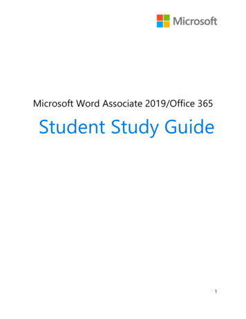 Microsoft Word Associate 2019/Office 365 Student Study Guide