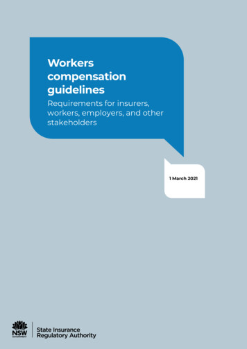 Workers Compensation Guidelines - SIRA