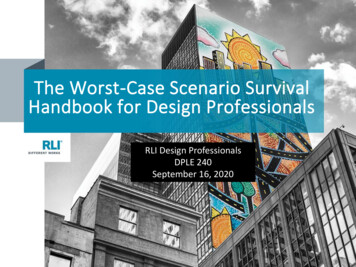 The Worst-Case Scenario Survival Handbook For Design .