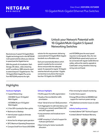 Data Sheet XS512EM, XS724EM 10-Gigabit/Multi-Gigabit Ethernet . - Netgear