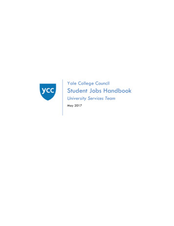 Yale College Council Student Jobs Handbook