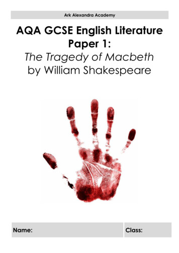 The Tragedy Of Macbeth By William Shakespeare