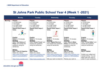 St Johns Park Public School Year 4 (Week 1 -2021)