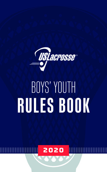 BOYS’ YOUTH RULES BOOK - US Lacrosse