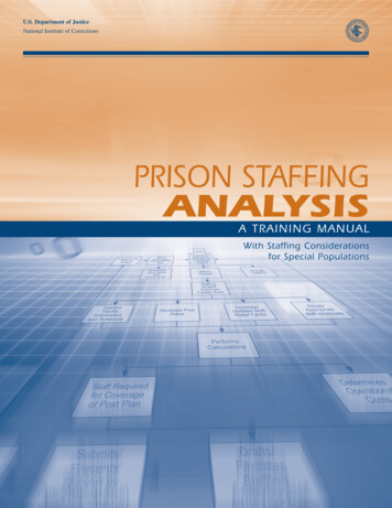 PRISON STAFFING ANALYSIS - National Institute Of Corrections