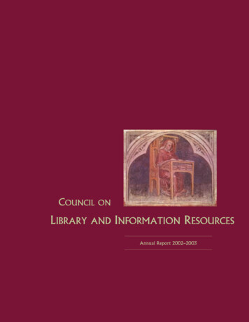 Library And Information Resources Council On