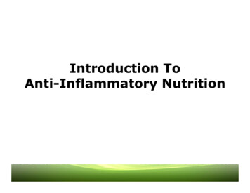 Introduction To Anti-Inflammatory Nutrition - Zone Diet