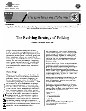 The Evolving Strategy Of Policing
