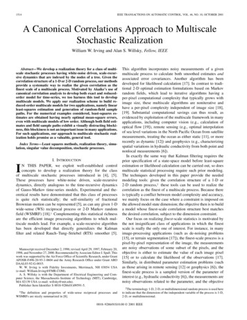 A Canonical Correlations Approach To Multiscale Stochastic .
