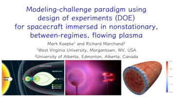 Modeling-challenge Paradigm Using Design Of Experiments .