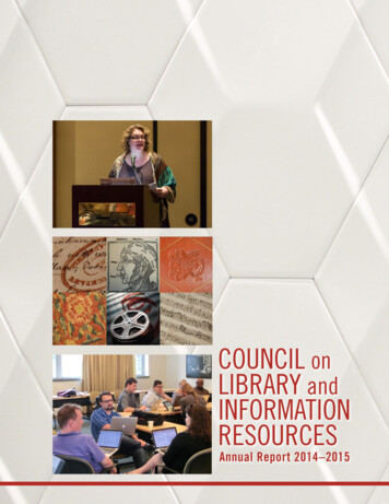 Council Library Information Resources - Clir