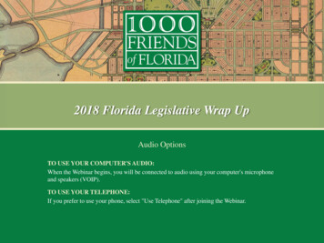 2018 Florida Legislative Wrap Up - 1000 Friends Of Florida
