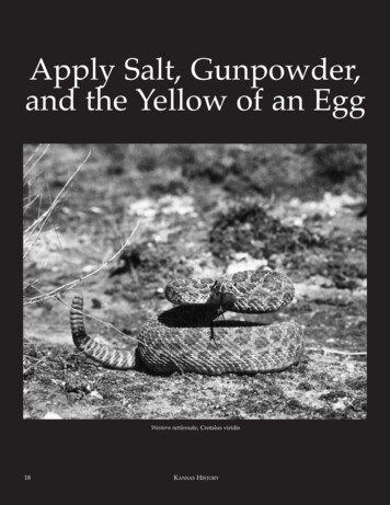 Apply Salt, Gunpowder, And The Yellow Of An Egg