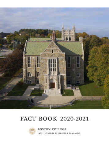 Fact Book 2020-2021 - Boston College