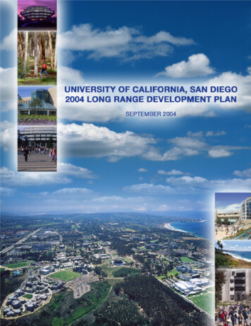 2004 LONG RANGE DEVELOPMENT PLAN - University Of California, San Diego