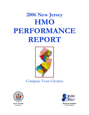2006 New Jersey HMO PERFORMANCE REPORT - State