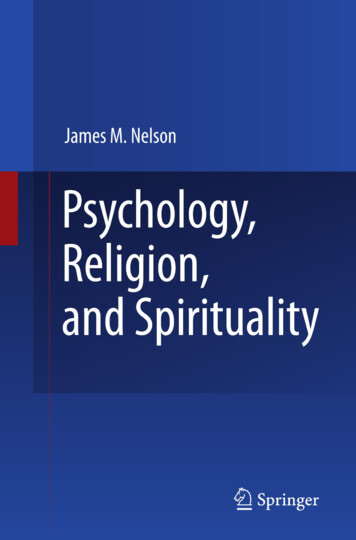 Psychology, Religion, And Spirituality - Zenodo