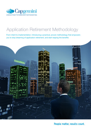 Application Retirement Methodology - Capgemini